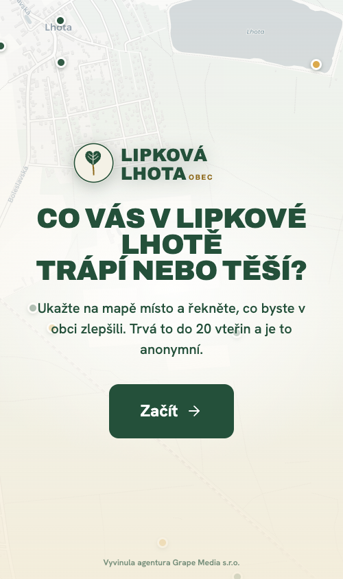 Úvodní obrazovka aplikace na telefonu
