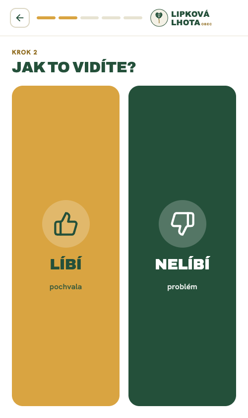 Volba líbí / nelíbí