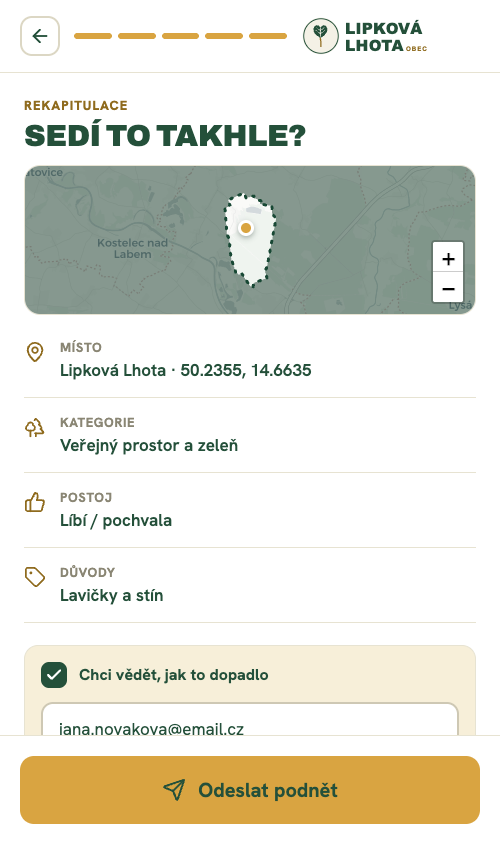 Rekapitulace podnětu